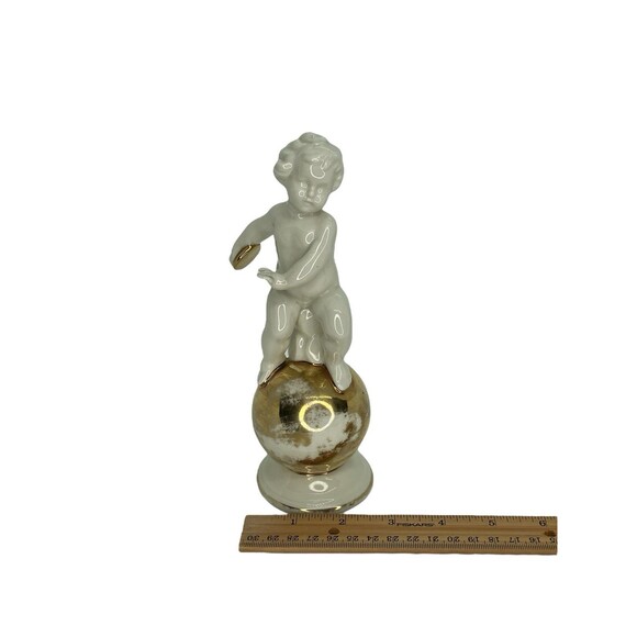Vintage Discus Disc Throwing Figurine Baby Atlas Germany Statue Trophy Rare - Picture 13 of 14